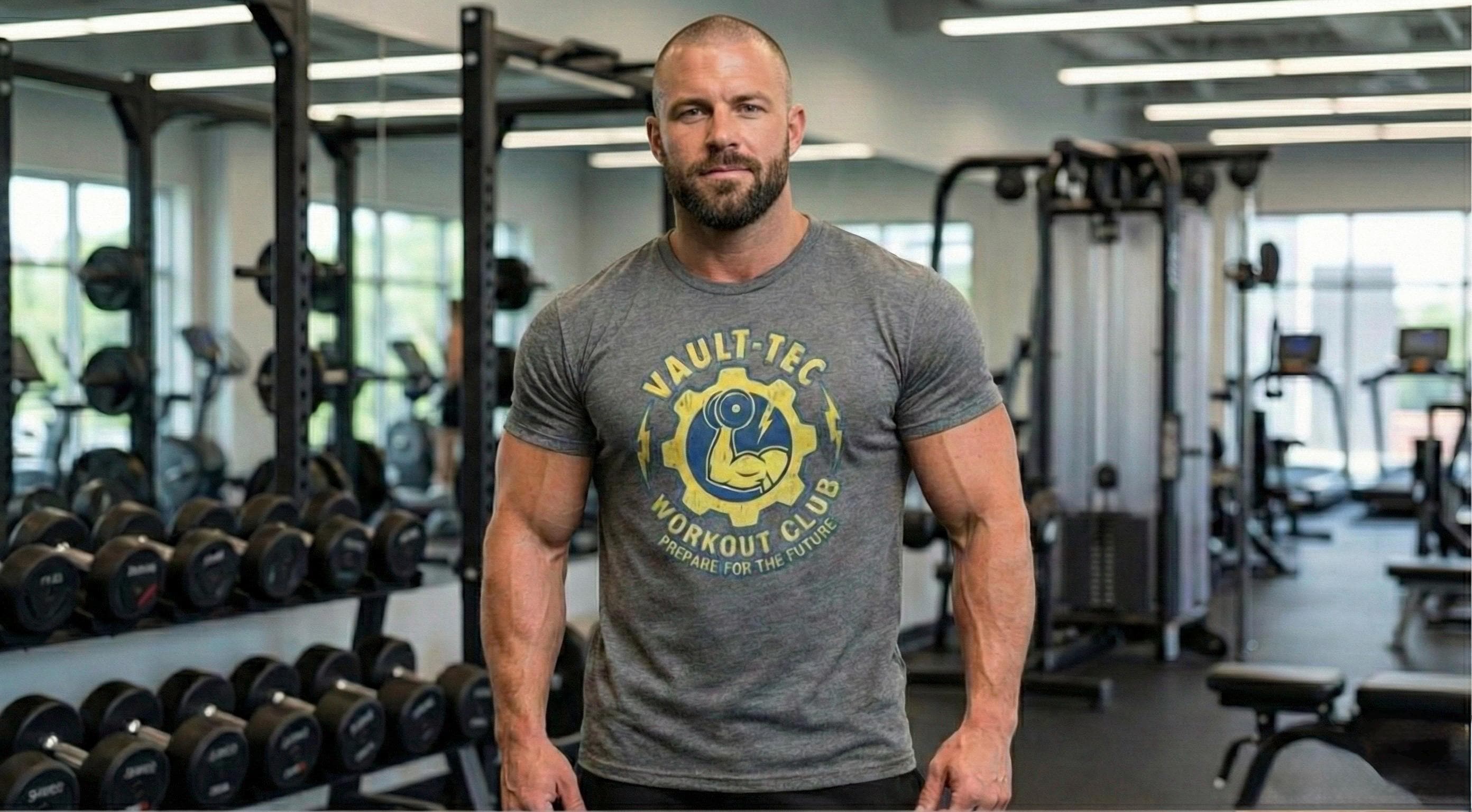 Vault-Tec Workout Club T-Shirt | Fallout Gamer Gym Tee
