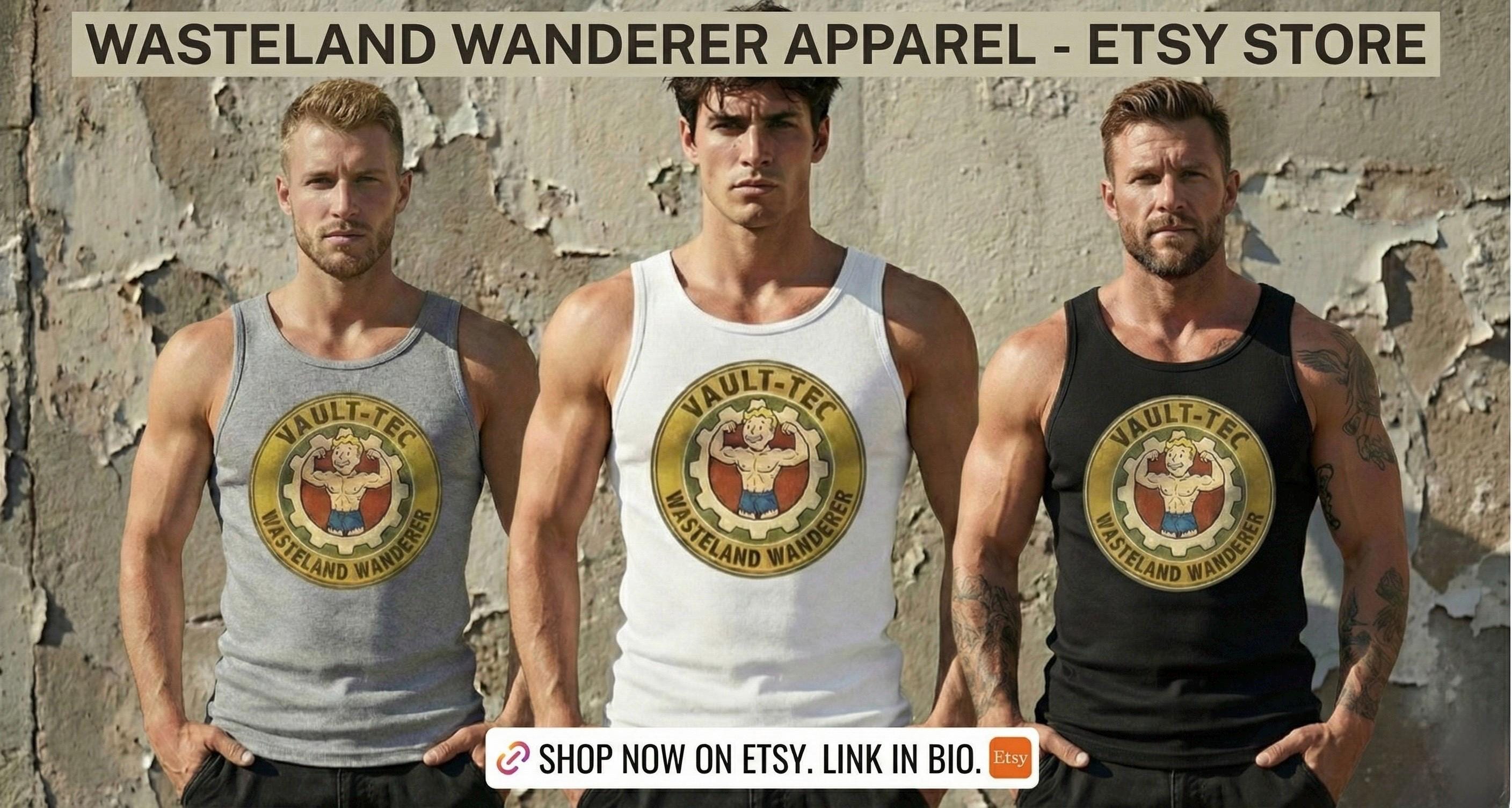 The “Swole Survivor" Fallout Gym Tank – Retro Wasteland Wanderer Fitness Shirt