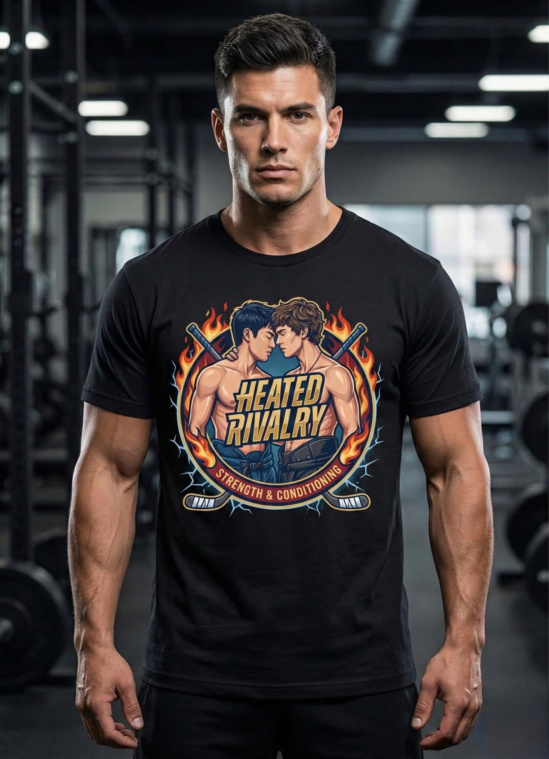 Heated Rivalry Hockey T-Shirt | LGBTQ+ Gym & Romance
