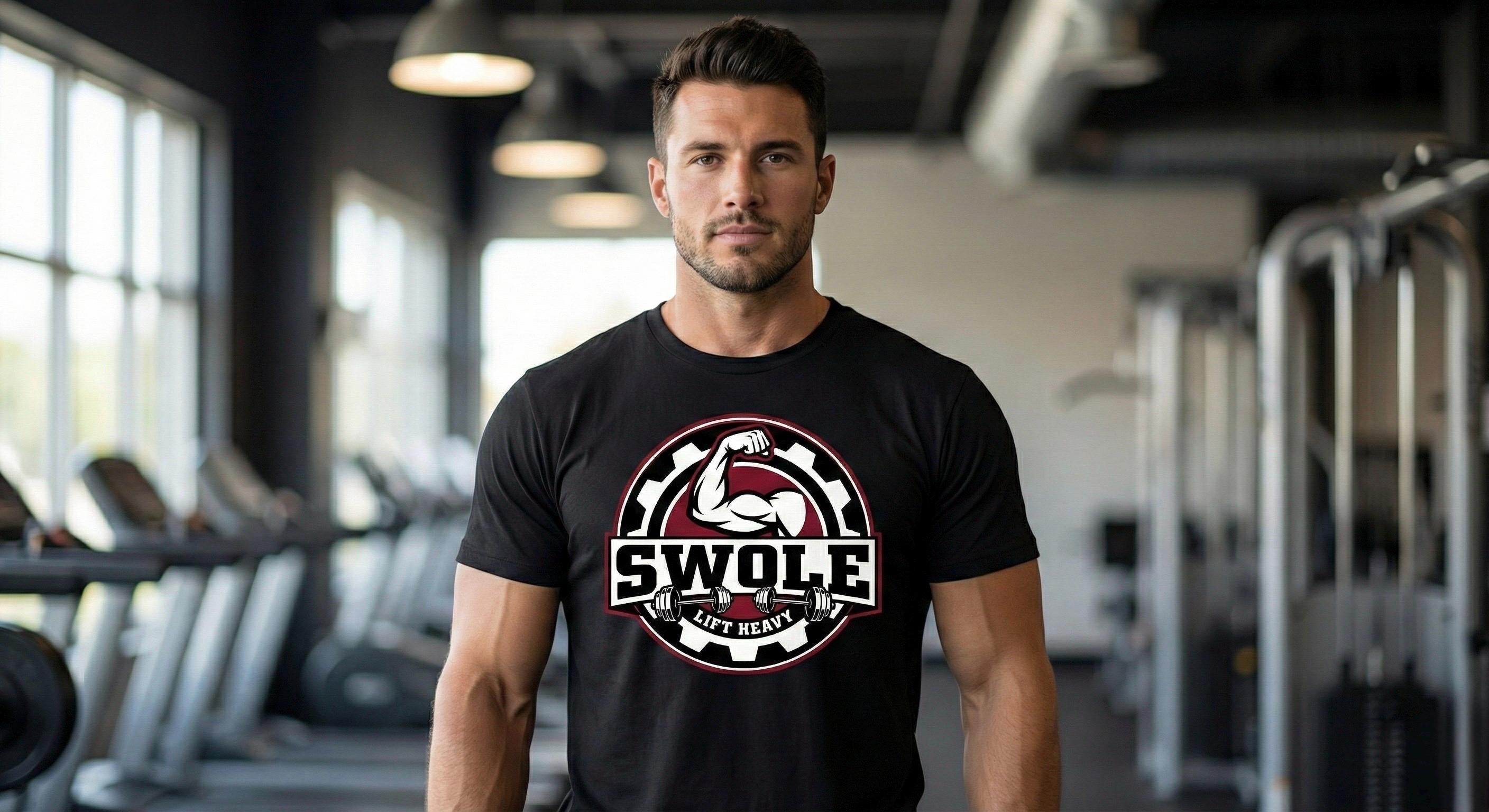 Swole Gym Shirt | Vintage Weightlifting Tee, Lift Heavy