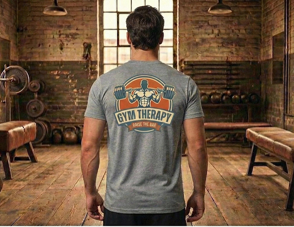 Vintage Gym Therapy T-Shirt | Old School Bodybuilding, Powerlifting