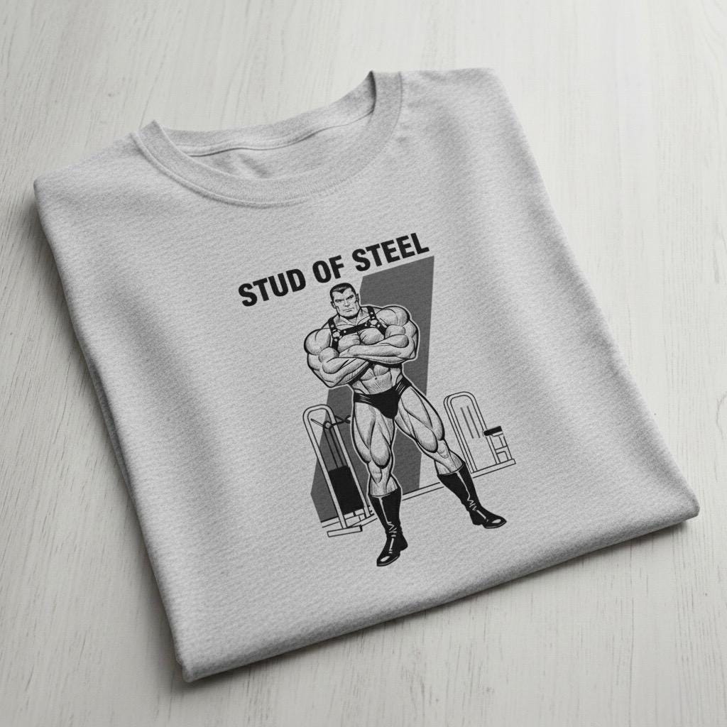 Stud of Steel | Retro Bodybuilding Premium T-Shirt
