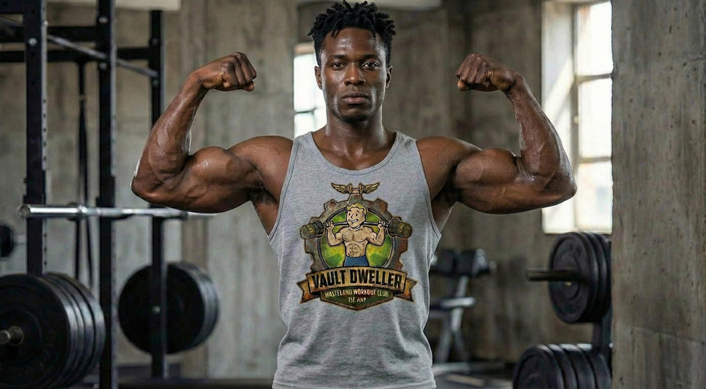 Vault Dweller Workout Tank Top | Gamer Fitness Apparel