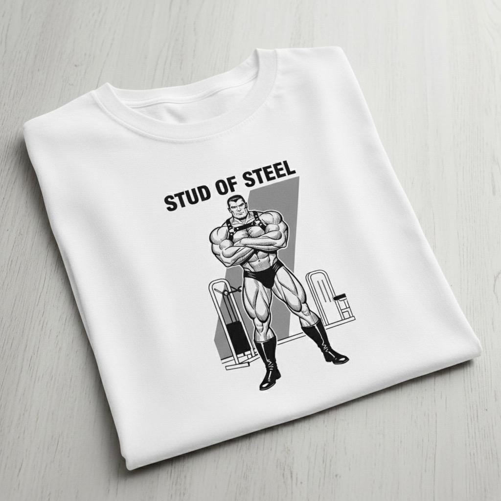 Stud of Steel | Retro Bodybuilding Premium T-Shirt