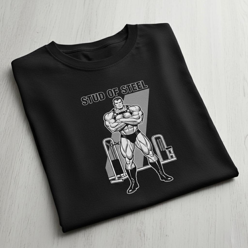 Stud of Steel | Retro Bodybuilding Premium T-Shirt