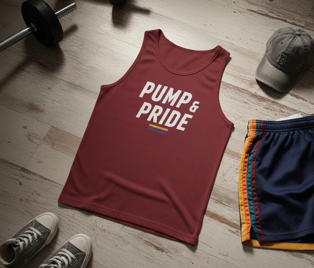 Pump & Grind Retro Athletic Gym Tank