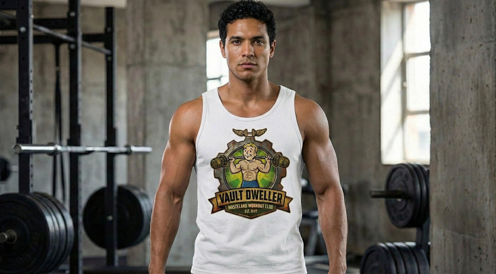 Vault Dweller Workout Tank Top | Gamer Fitness Apparel