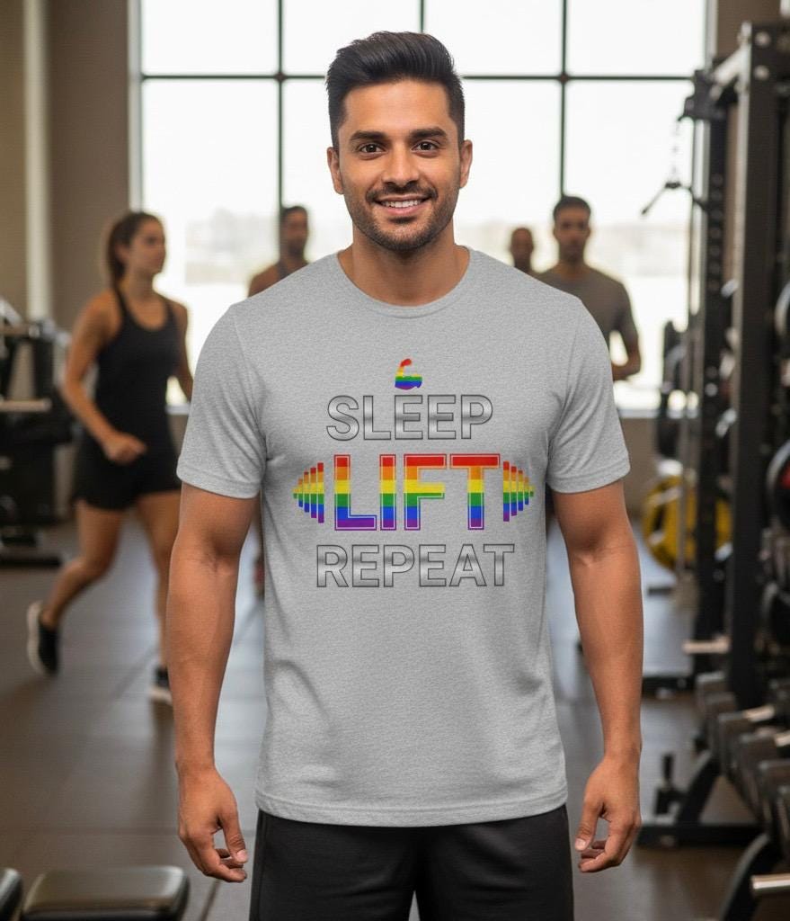 Sleep-Lift-Repeat LGBT Workout Wear