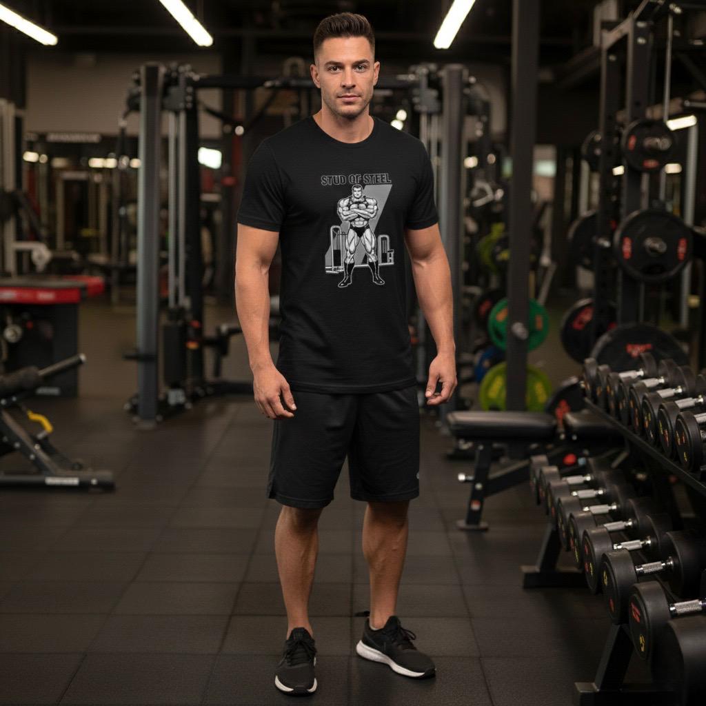 Stud of Steel | Retro Bodybuilding Premium T-Shirt