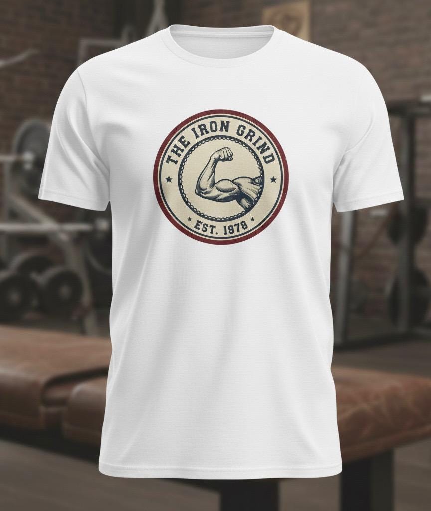 Iron Grind Vintage Gym Tank Top Est. 1978 Retro Bodybuilding Shirt