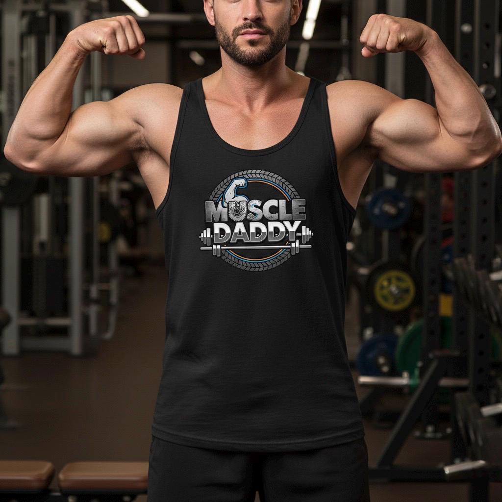 Muscle Daddy Workout Tank Top – Gym Stringer, Bodybuilding Apparel