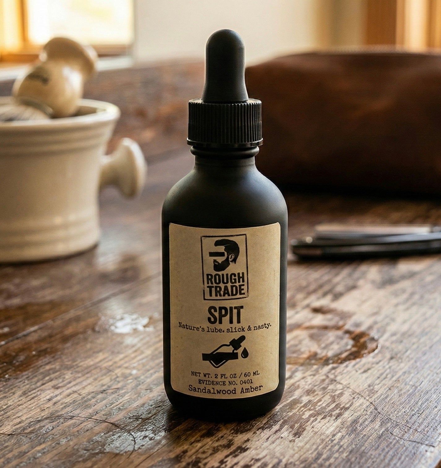 Spit Beard Oil by Rough Trade | Aloe Infused Coconut & Argan Oil | Slick Finish Grooming Gift