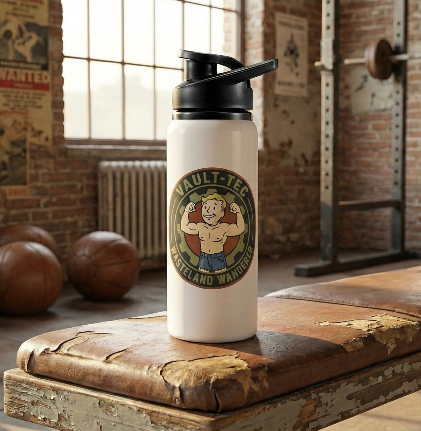 Fallout Water Bottle | Vault Boy Gym Fitness Gift