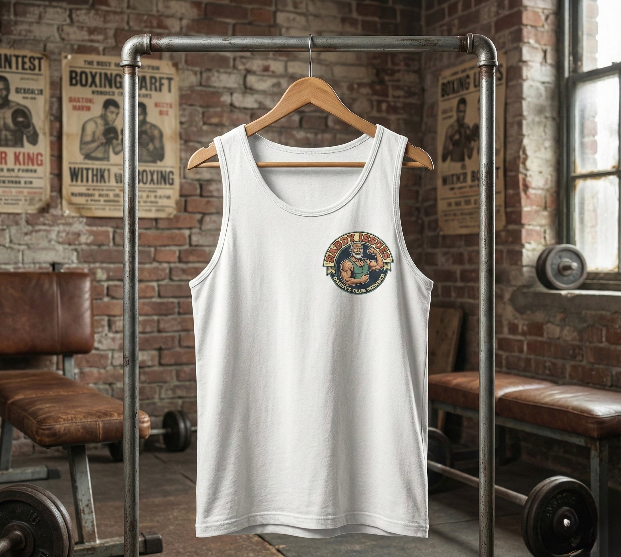 Daddy Issues "Club Member" Tank Top | Retro Muscle Daddy Gym Shirt | Funny Gay Pride Apparel | Vintage Style Workout Tank
