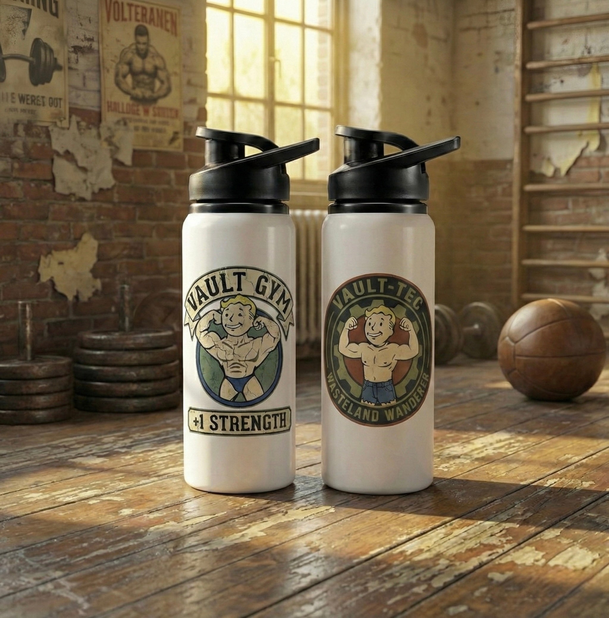 Fallout Water Bottle | Vault Boy Gym Fitness Gift