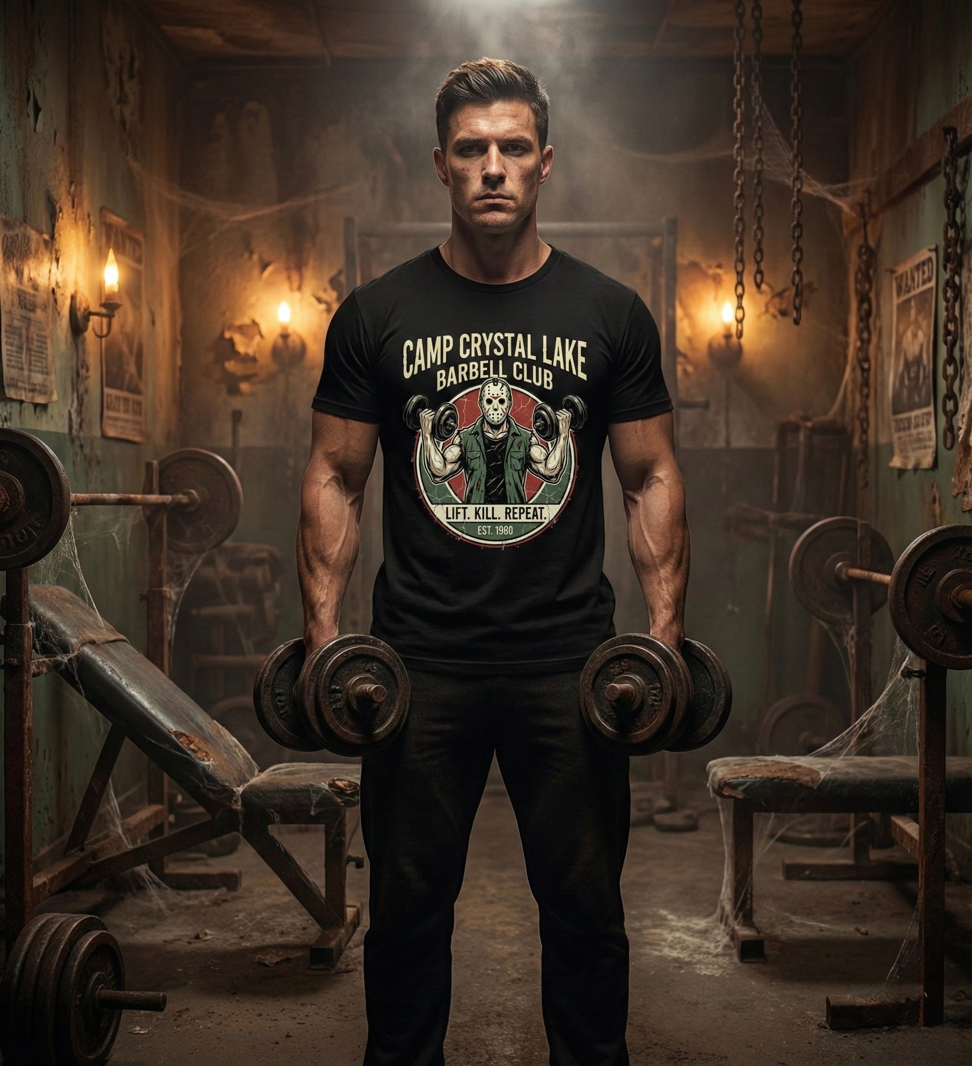 The Slasher Series: Vintage Jason Horror Barbell Club Tees