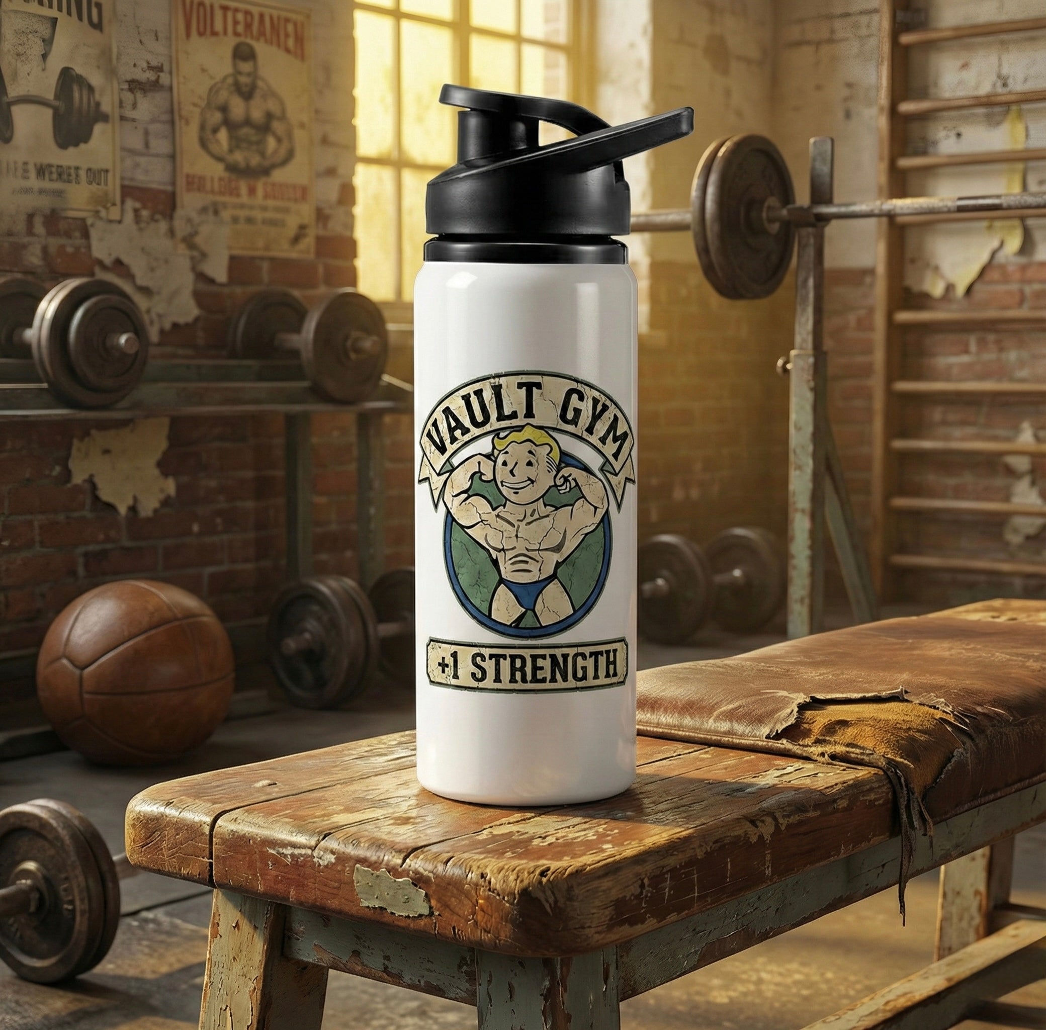 Fallout Water Bottle | Vault Boy Gym Fitness Gift