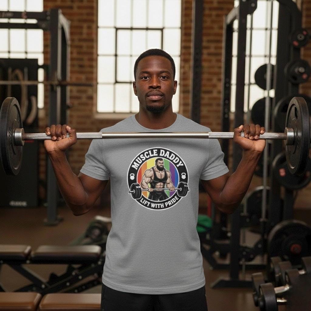 Show Your Strength and Pride: "Muscle Daddy" Graphic Tees and Tanks