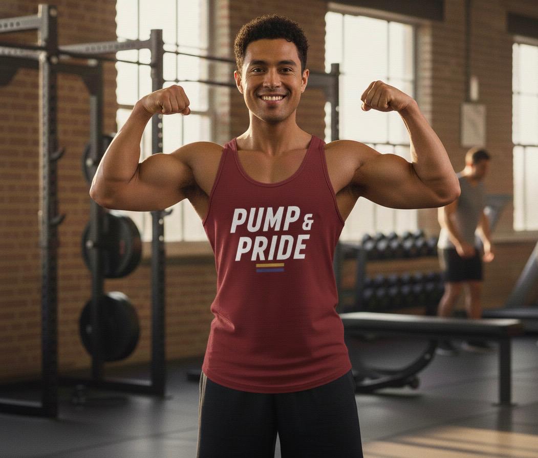 Pump & Grind Retro Athletic Gym Tank