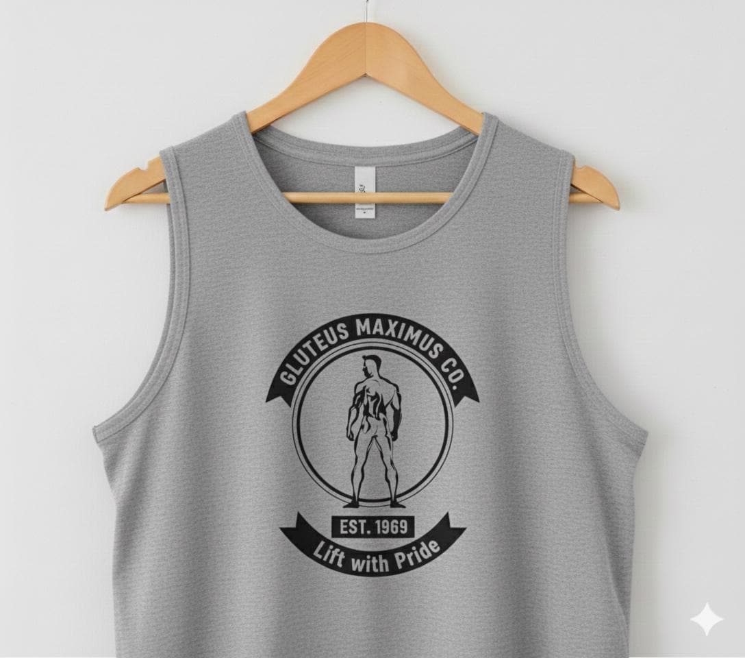 Vintage Bodybuilding Tank Top - Gluteus Maximus Co. Gym Shirt - Lift With Pride Fitness Apparel