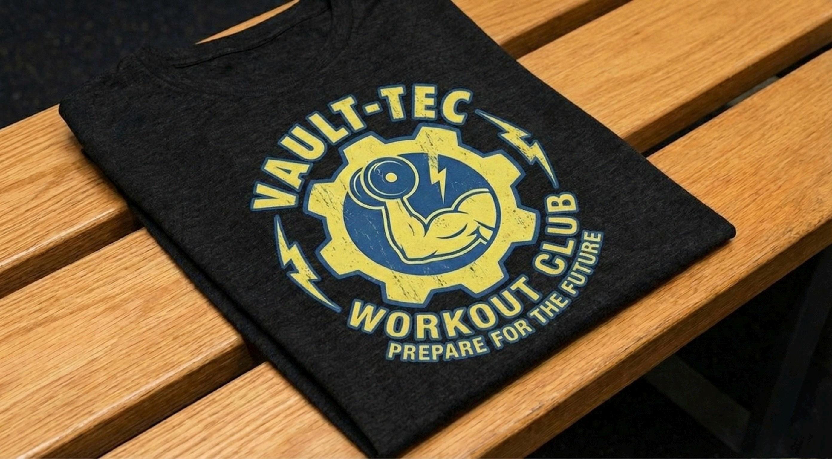Vault-Tec Workout Club T-Shirt | Fallout Gamer Gym Tee