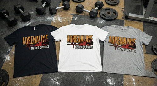Adrenaline Gym T-Shirt | Vintage Weightlifting Tee, Bodybuilding Apparel