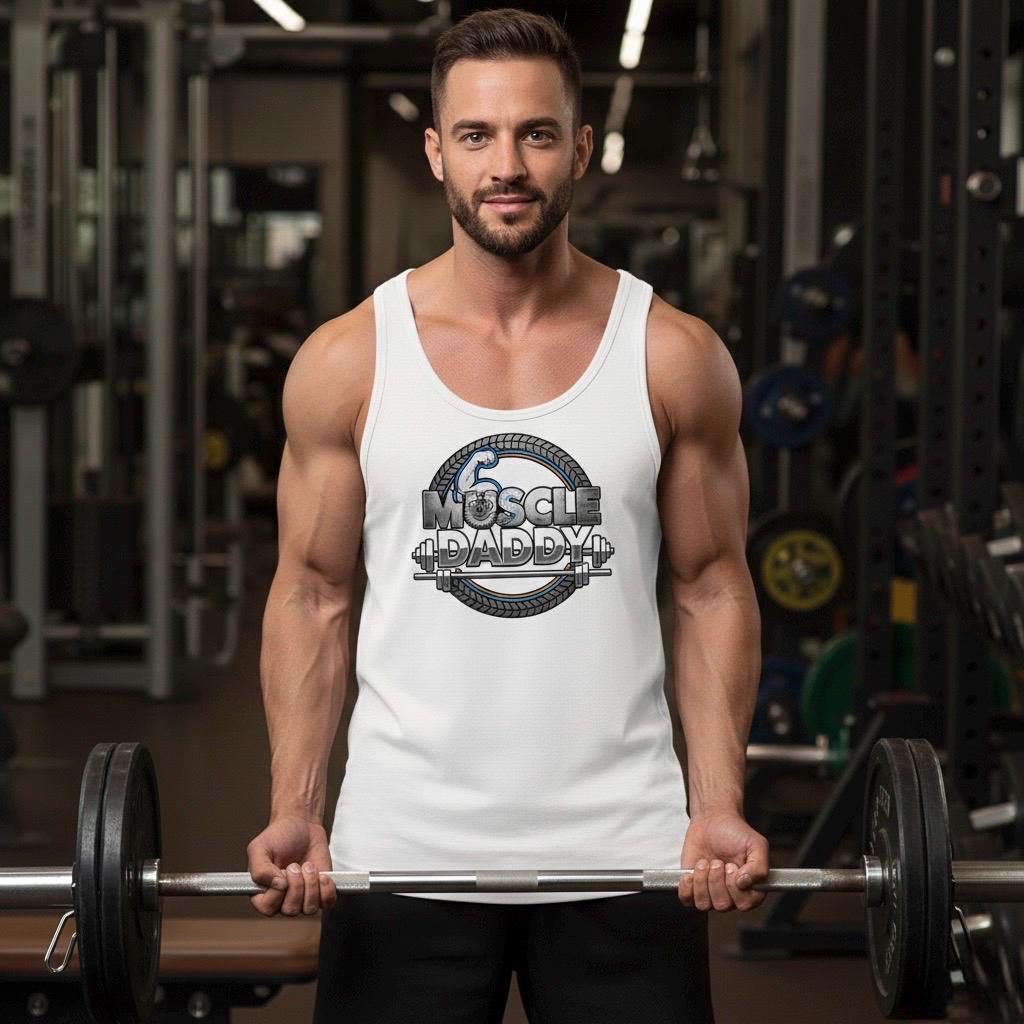 Muscle Daddy Workout Tank Top – Gym Stringer, Bodybuilding Apparel