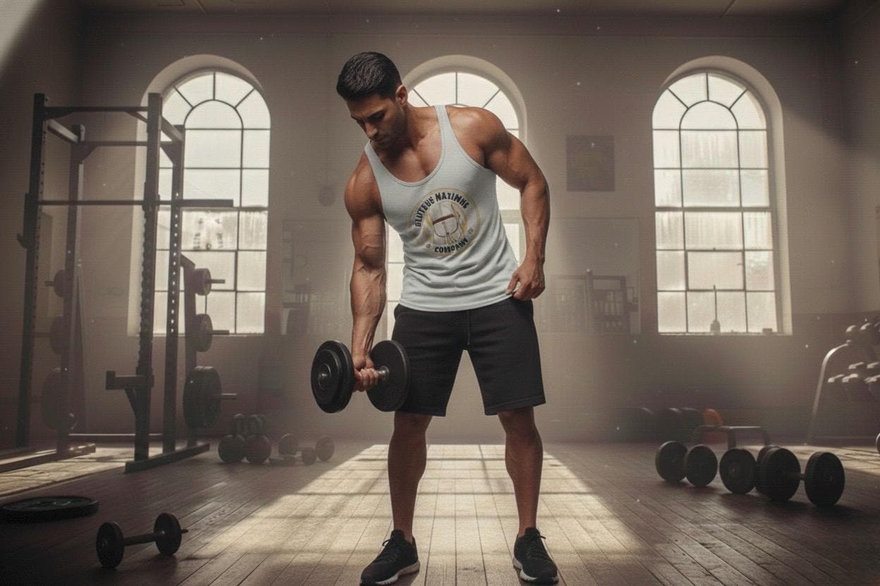 Gluteus Maximus Company Weightlifting Tank Top - Vintage Gym Humor