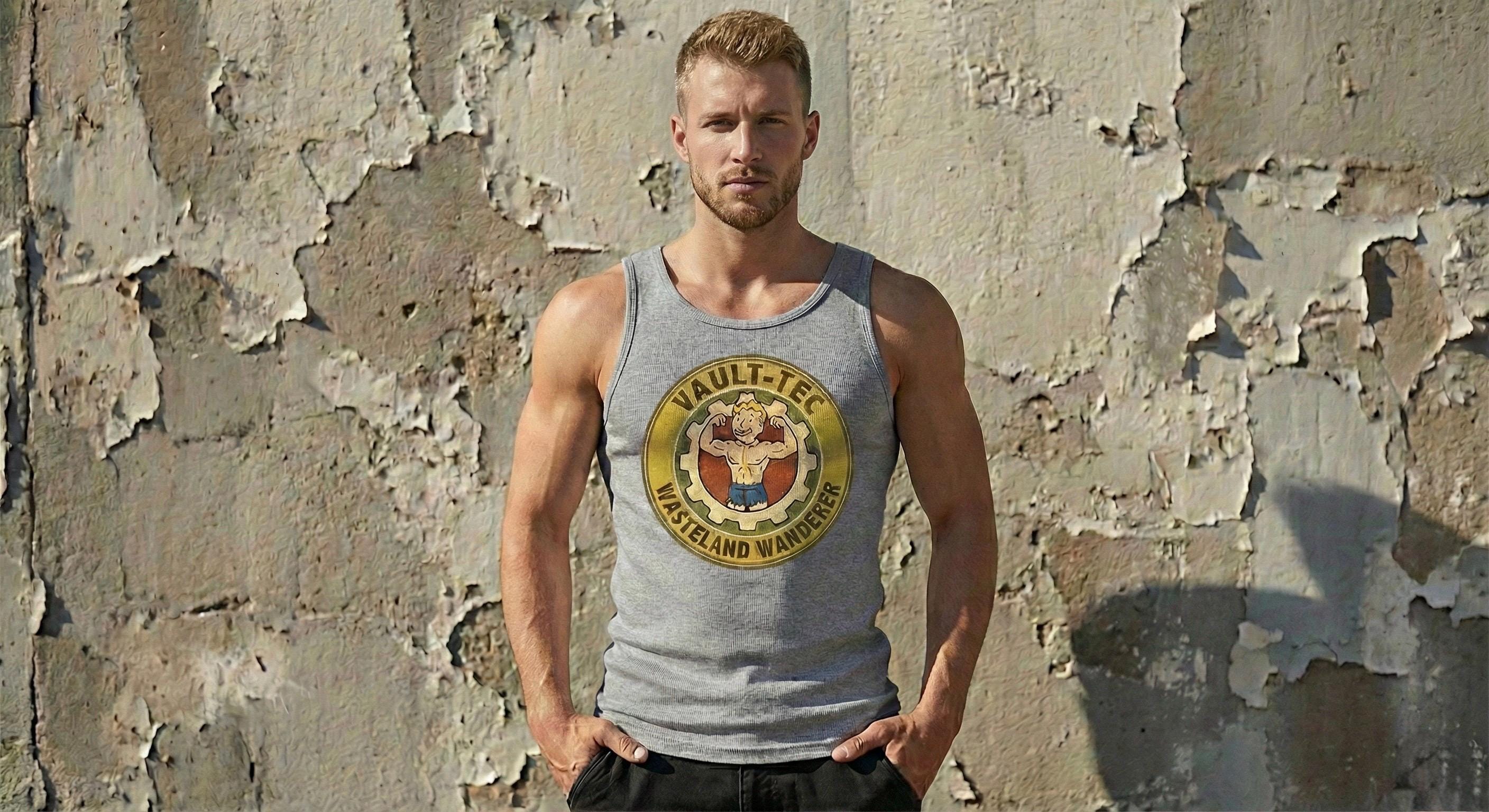 The “Swole Survivor" Fallout Gym Tank – Retro Wasteland Wanderer Fitness Shirt