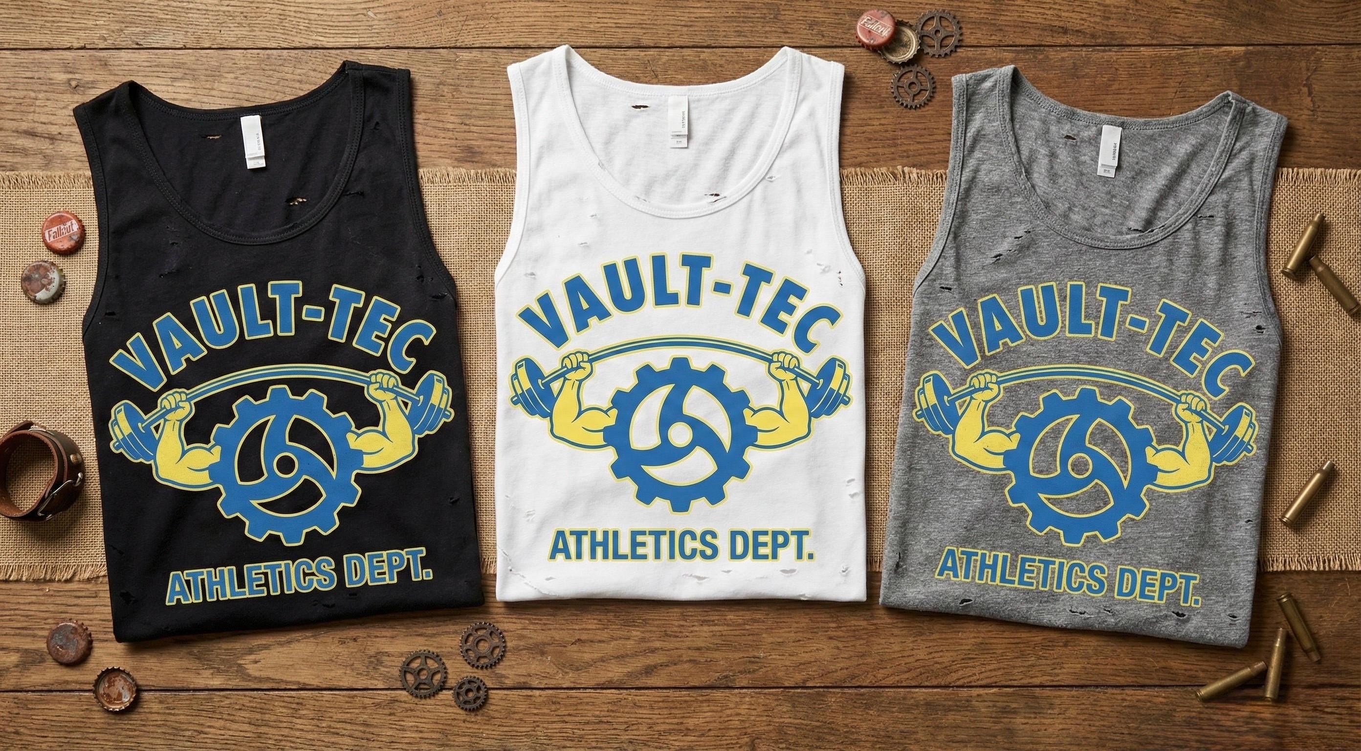 Vault-Tec Athletics Tank Top | Fallout Gym Shirt, Gamer Gift