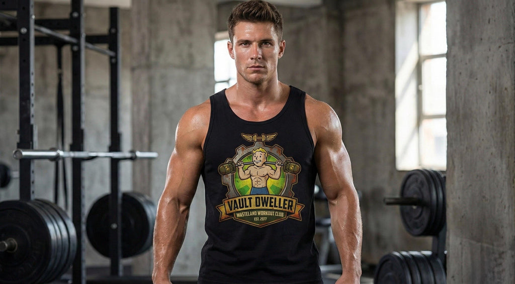 Vault Dweller Workout Tank Top | Gamer Fitness Apparel