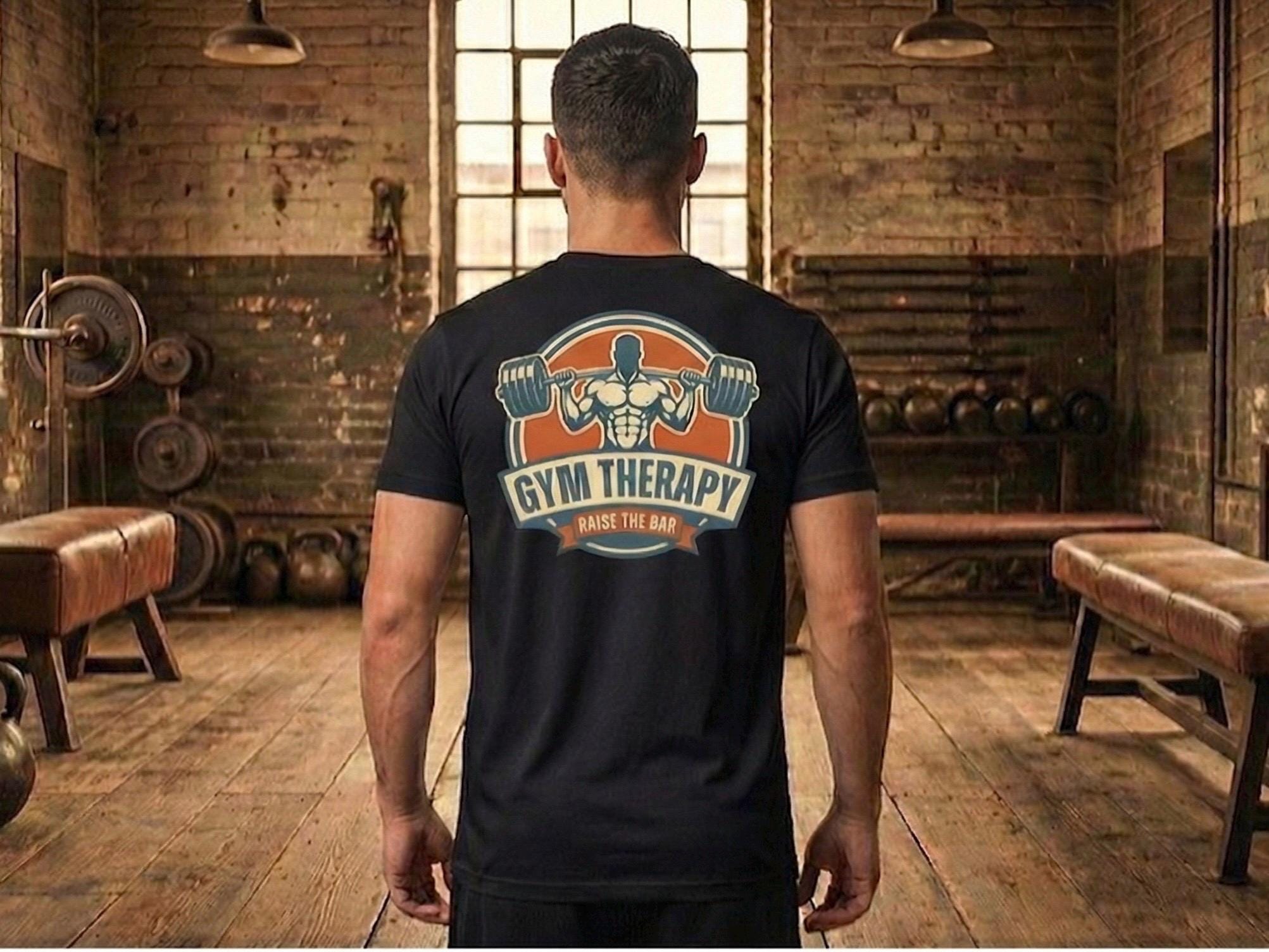 Vintage Gym Therapy T-Shirt | Old School Bodybuilding, Powerlifting